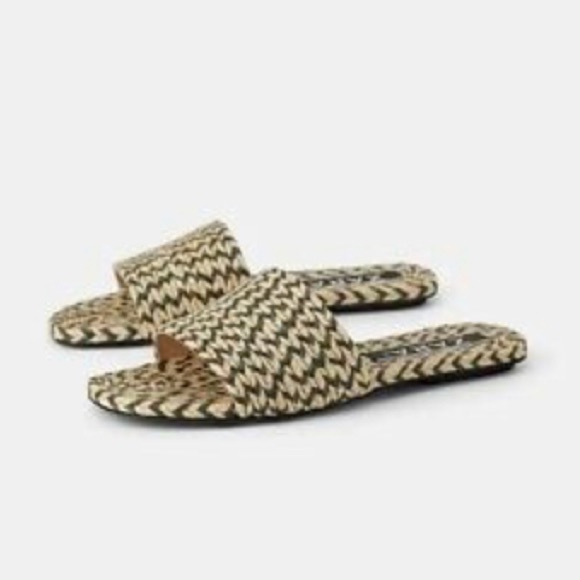 zara straw mules